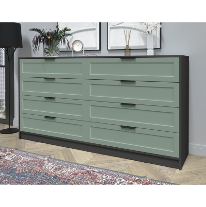 Kомод Тренд КТ-К197 (Антрацит ЛДСП/ Мята ЛМДФ) Ш1965 В1020 Г451 Kомод Тренд КТ-К197 (Антрацит ЛДСП/ Мята ЛМДФ) Ш1965 В1020 Г451